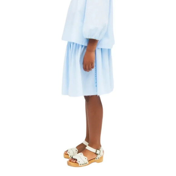 ZARA Kids | Blue | FLORAL YOKE DETAIL STRIPED SKIRT LIMITED EDITION - Picture 5 of 5